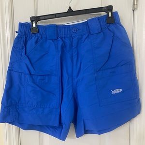 Men's Blue Aftco 6" The Original Fishing Short sz 32 Great Condition!